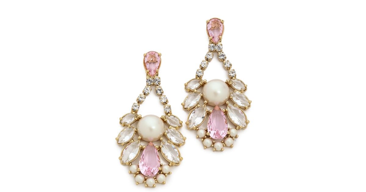 Lyst Kate Spade New York Sunrise Cer Cupchain Chandelier Lyst Kate Spade New York Sunrise Cer Cupchain Chandelier Earrings Pink Cream Multi In