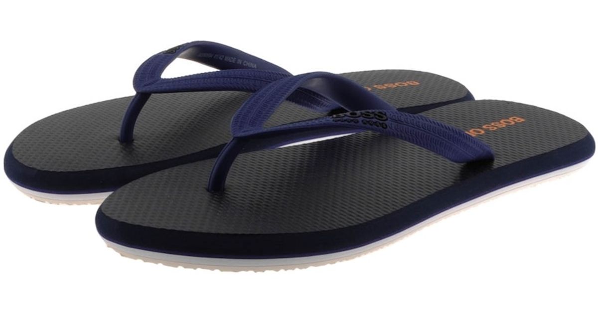 boss orange flip flops