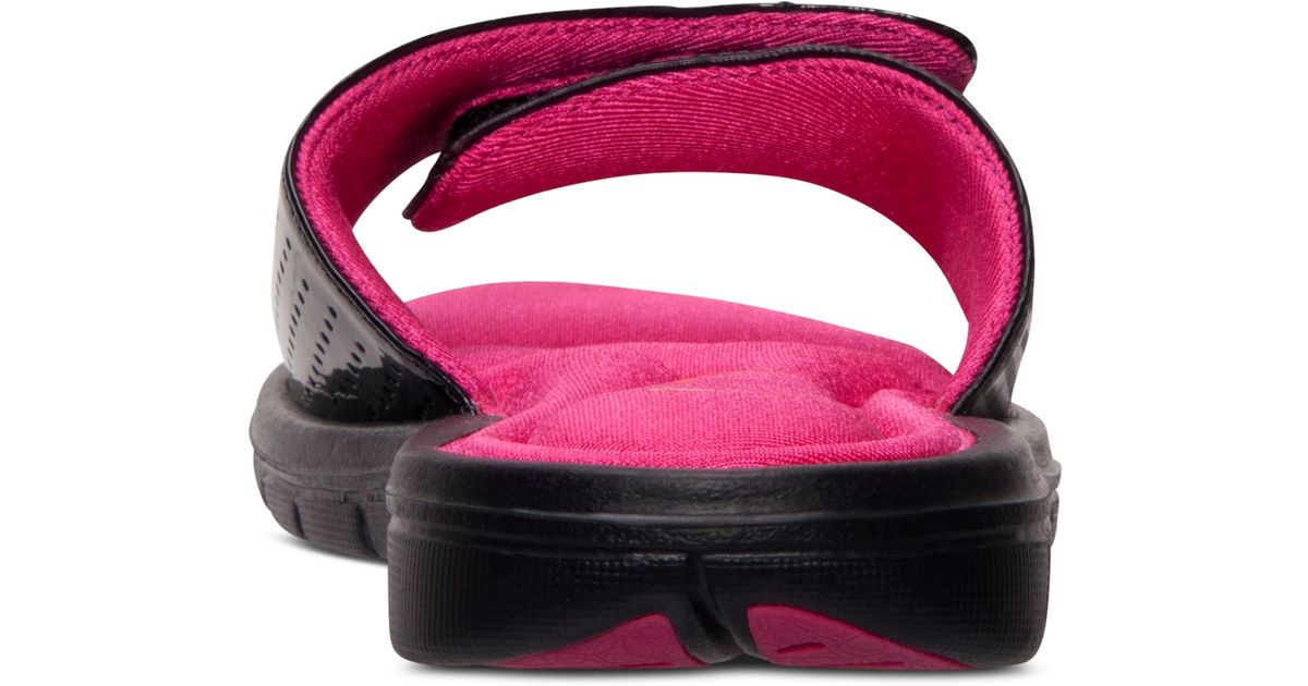 comfortable womens slides