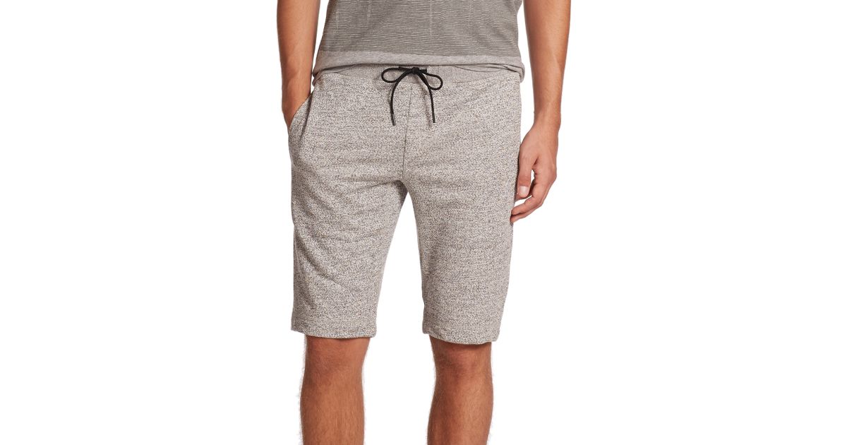 Theory Moris Cotton Sweat Shorts in Grey (Gray) for Men | Lyst