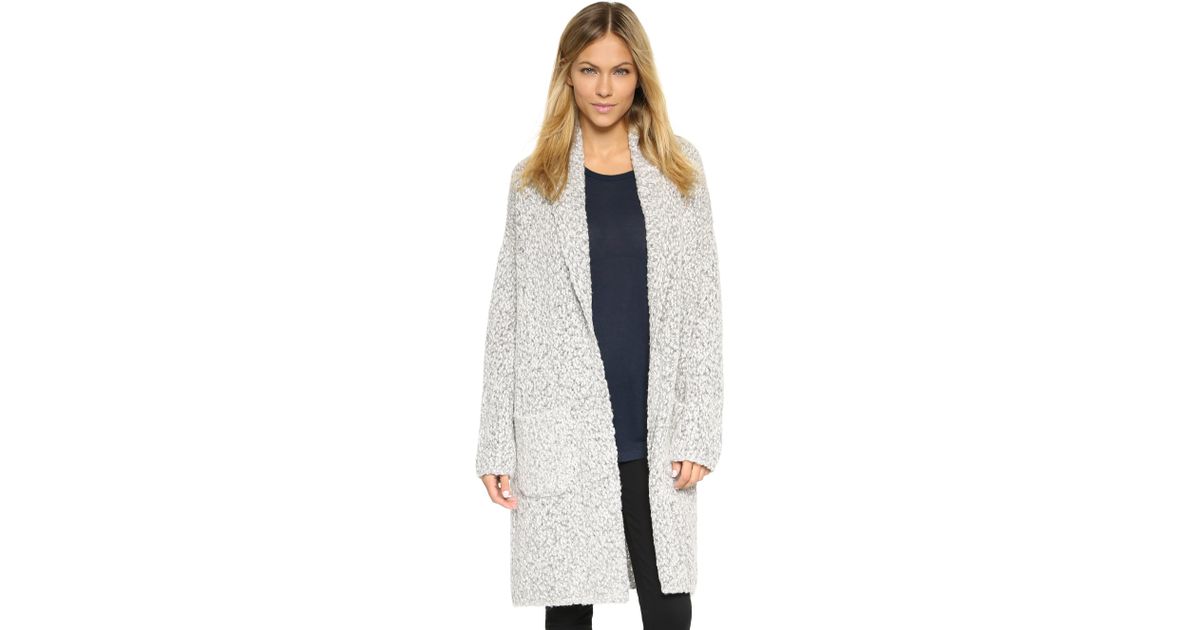 vince notch collar cardigan