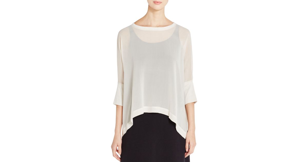 sheer silk top