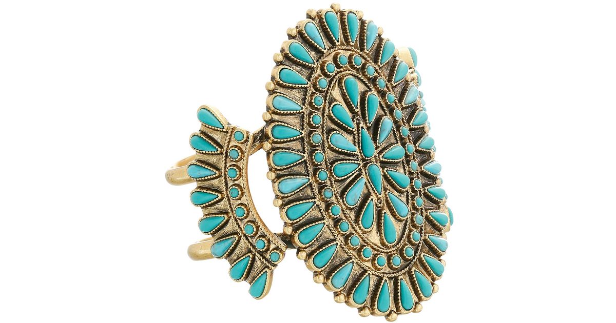 Lucky Brand Goldtone Squash Blossom Cuff Bracelet (€29) found on Polyvore  featuring women's f… | Lucky brand bracelet, Turquoise bracelet cuff,  Floral cuff bracelet