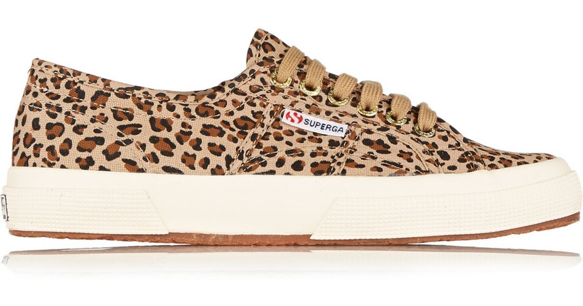 raw edge animal print canvas shoes