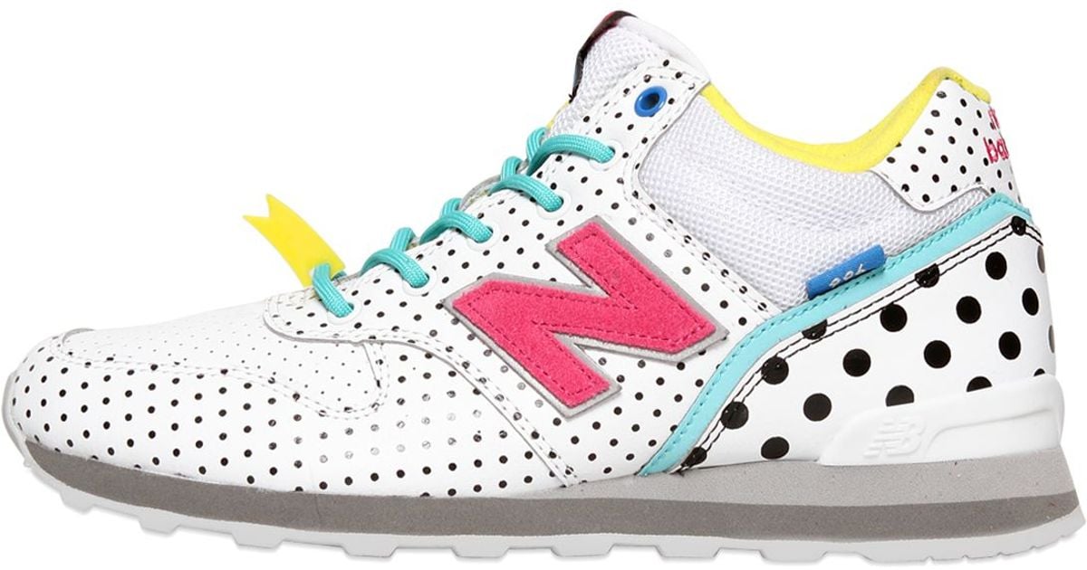 New Balance 996 Polka Dot Faux Leather Sneakers in White for Men Lyst