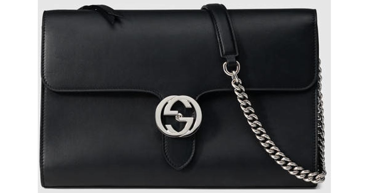 gucci black leather tote