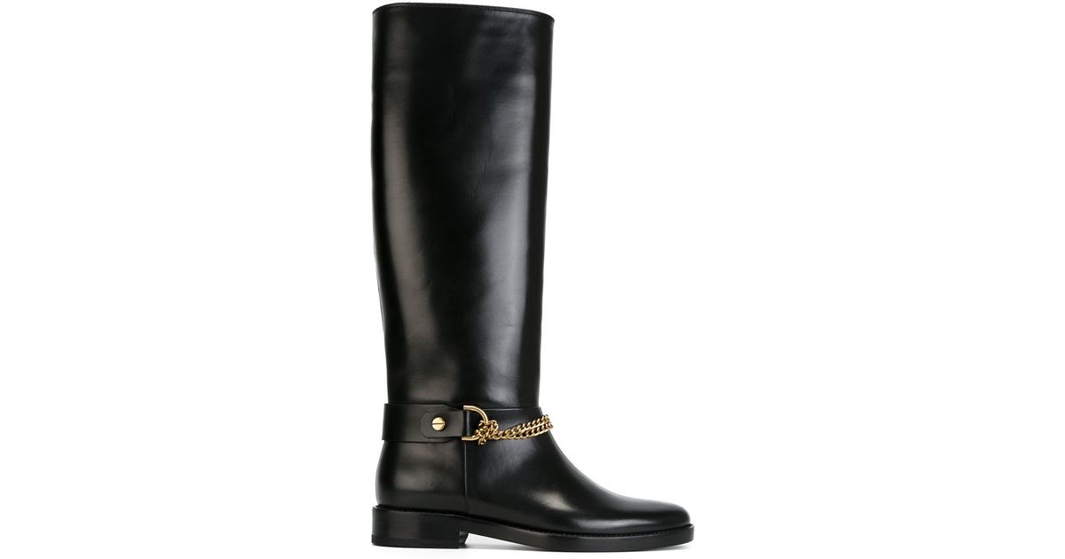 lanvin chain boots
