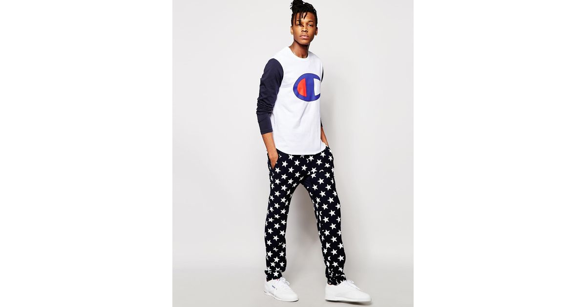 champion joggers with all over print