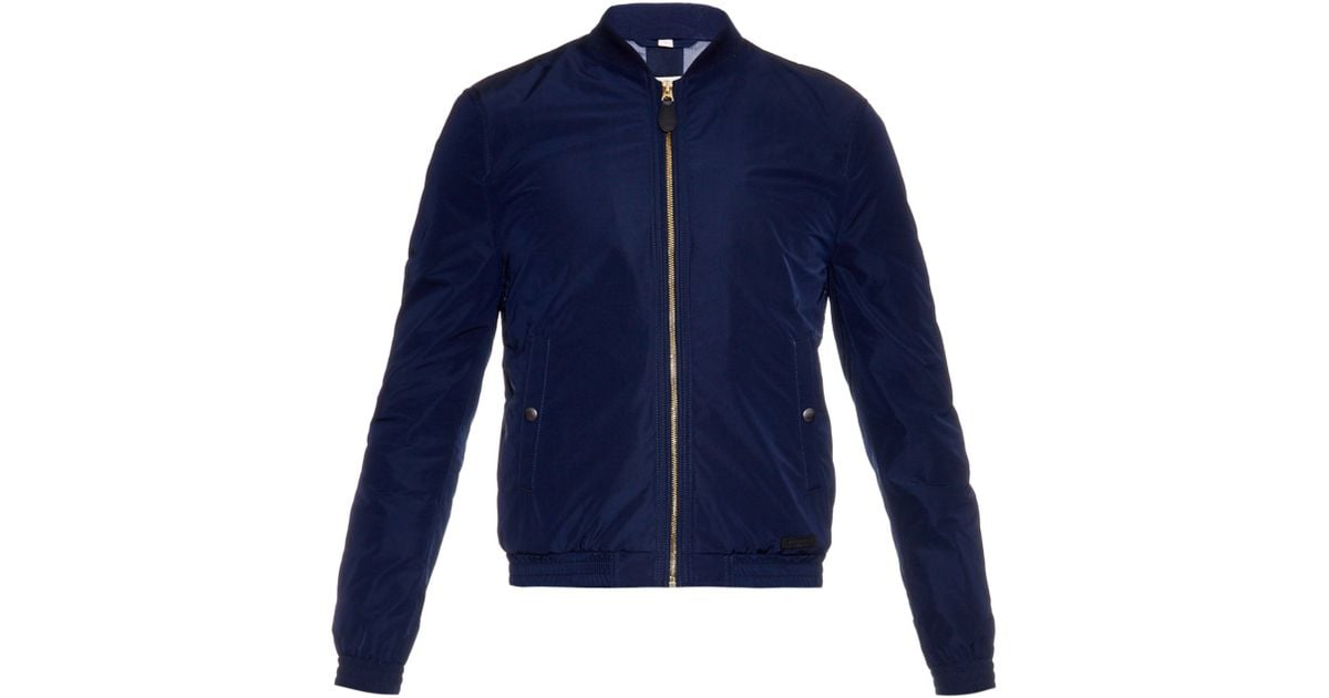 Burberry Brit Synthetic Nylon Bomber in Navy (Blue) Men - Lyst