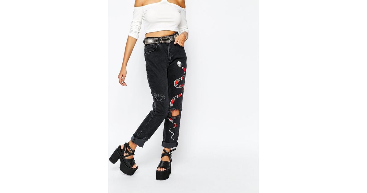 ragged priest snake jeans