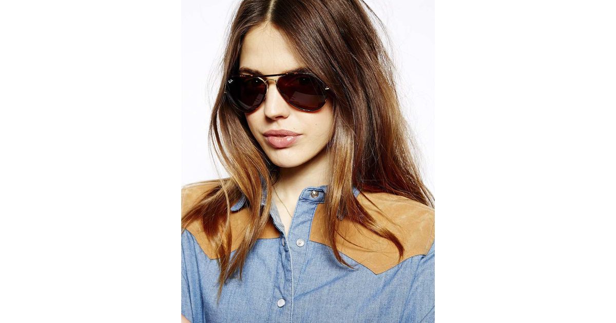 ray ban women's aviator tortoise shell