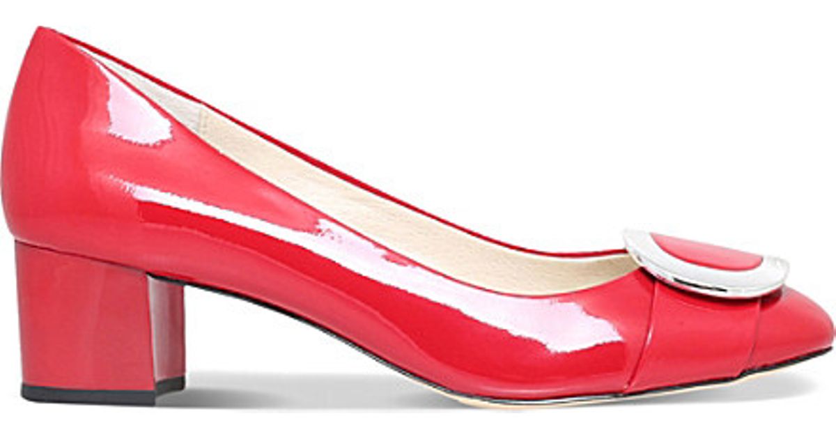 michael kors red patent leather shoes