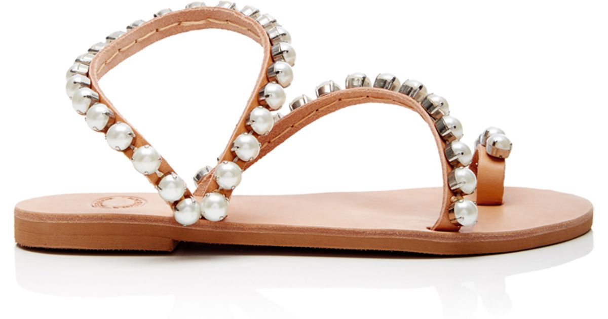 pearl wrap sandals