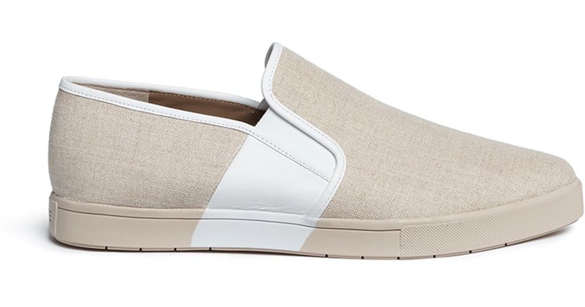 white vince slip ons