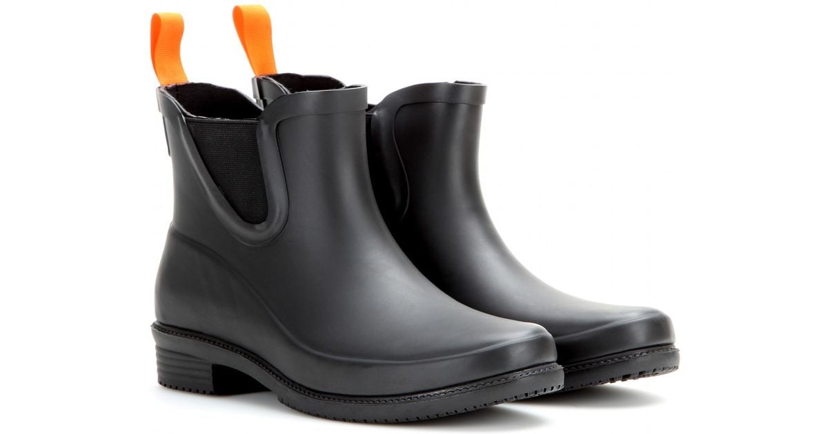 Swims Dora Rubber Ankle Boots in Black 