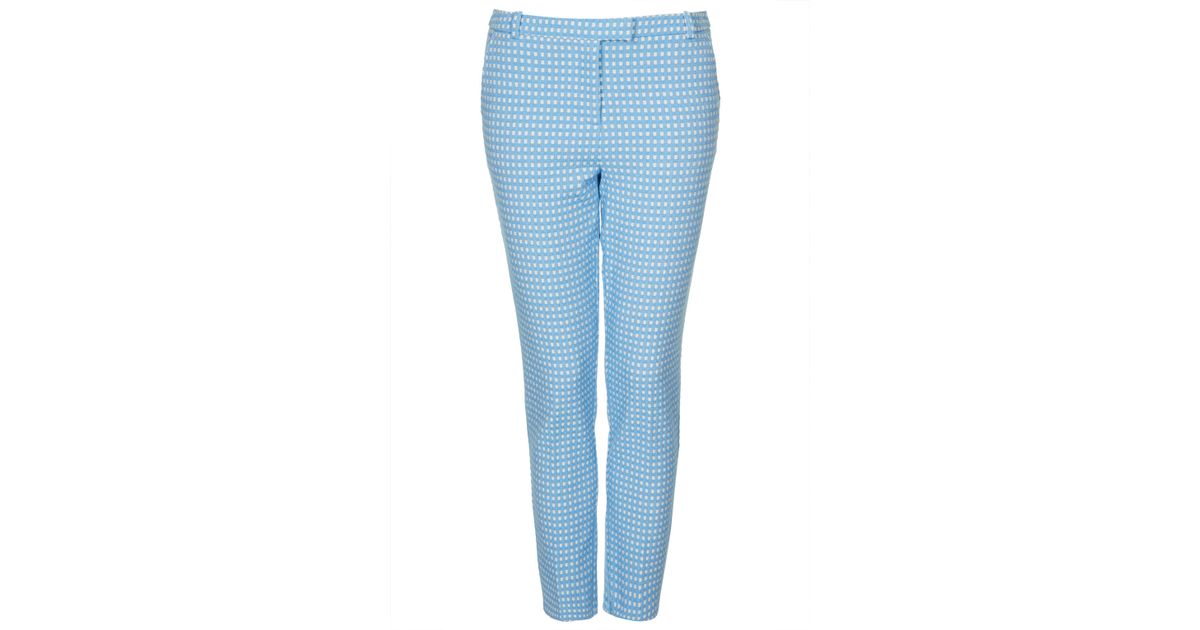 gingham cigarette trousers