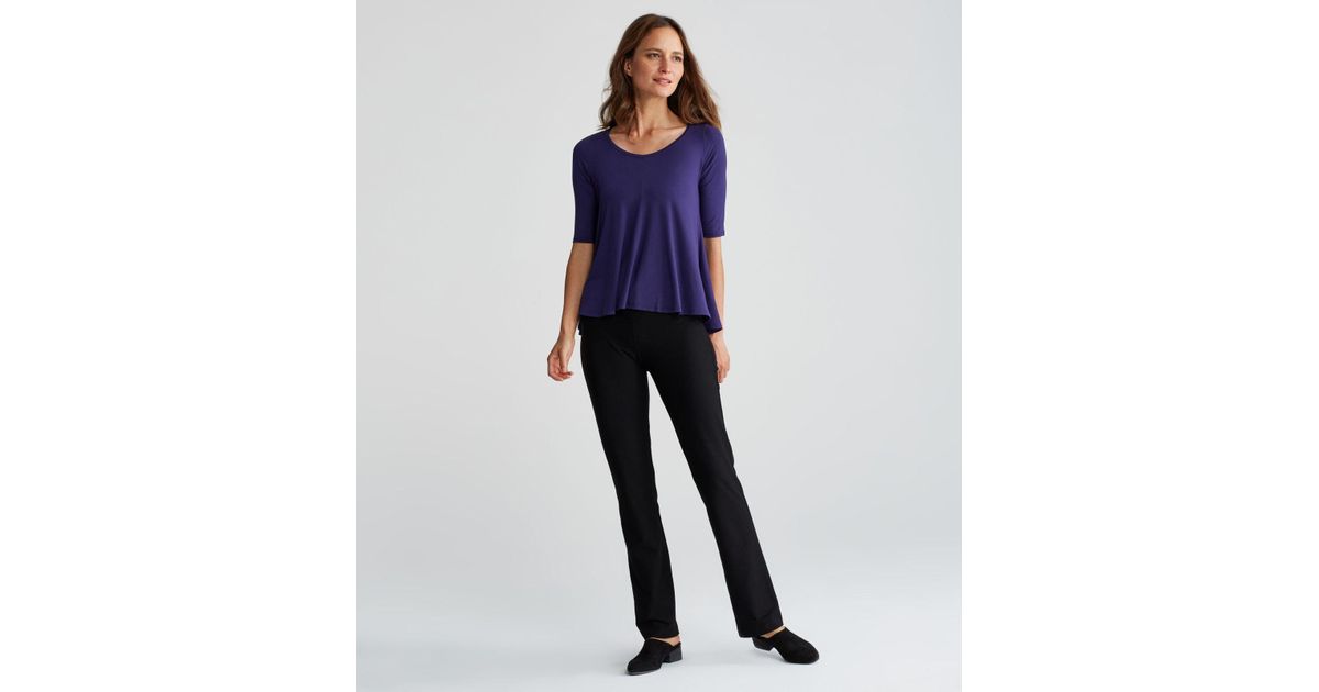 $118 Eileen Fisher Jewel Signature LIGHTWEIGHT VISCOSE JERSEY Elbow Sleeve Tunic