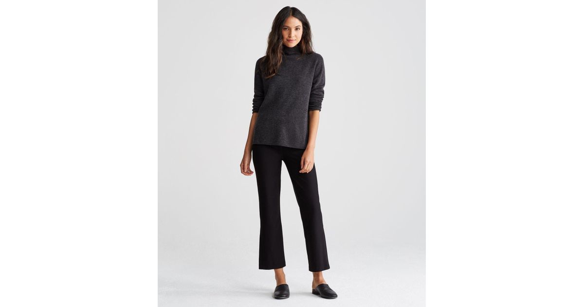 black flare ankle pants