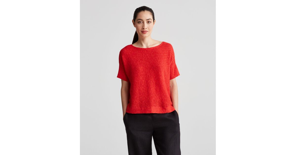 eileen fisher organic linen top