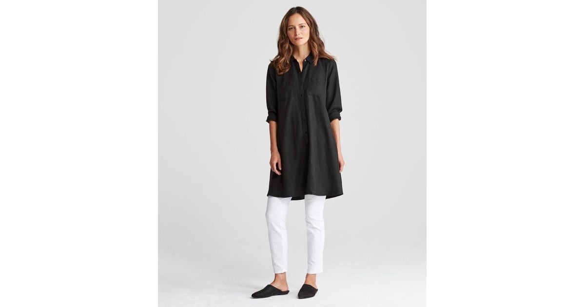 black a line shirt dress