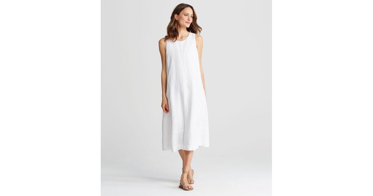 eileen fisher handkerchief linen dress