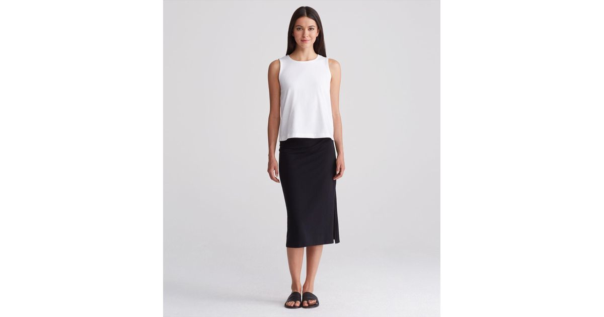 eileen fisher cotton stretch jersey shell