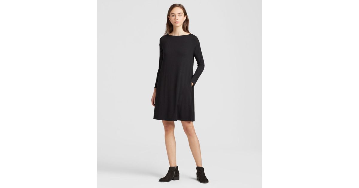 eileen fisher jersey dress