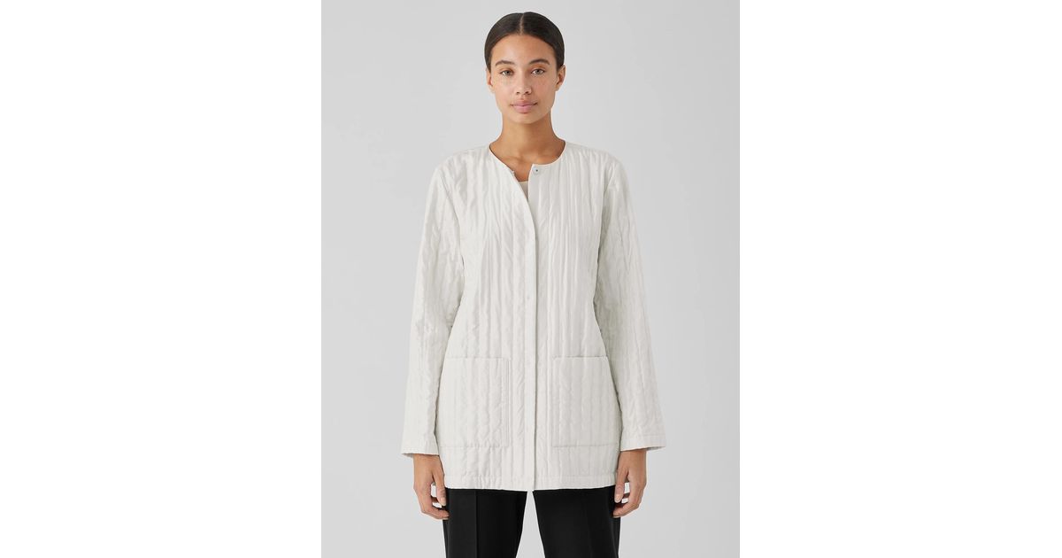 Eileen fisher white jacket top