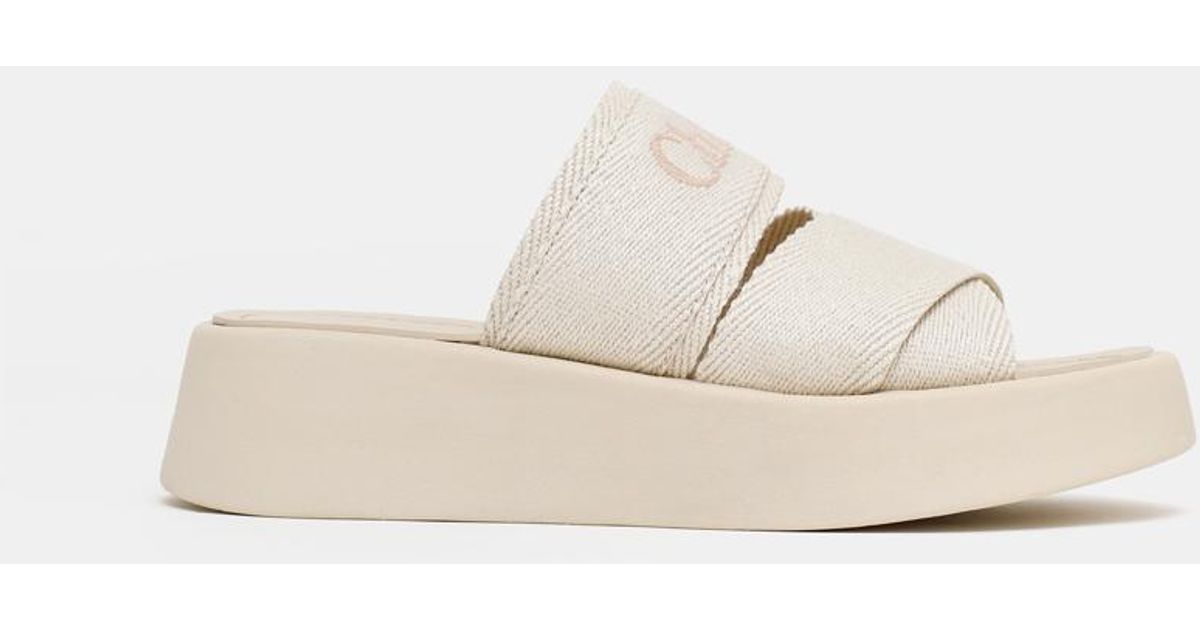 Chloé Mila Slides in White | Lyst