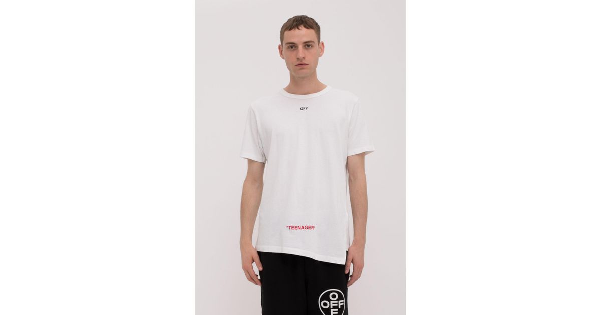 Off-White c/o Virgil Abloh Cotton Teenager Tee in White for Men | Lyst