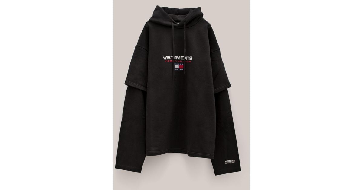 vetements tommy hilfiger double sleeve hoodie