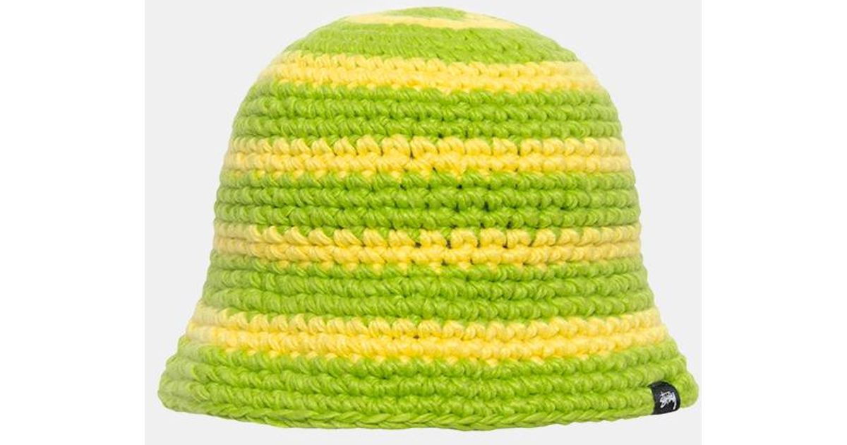 Stussy Swirl Knit Bucket Hat in Yellow for Men | Lyst Canada