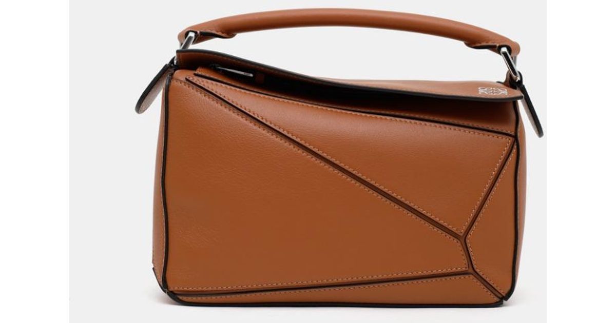 Loewe Leather Small Puzzle Bag In Classic Calfskin in Camel (Brown) - Lyst