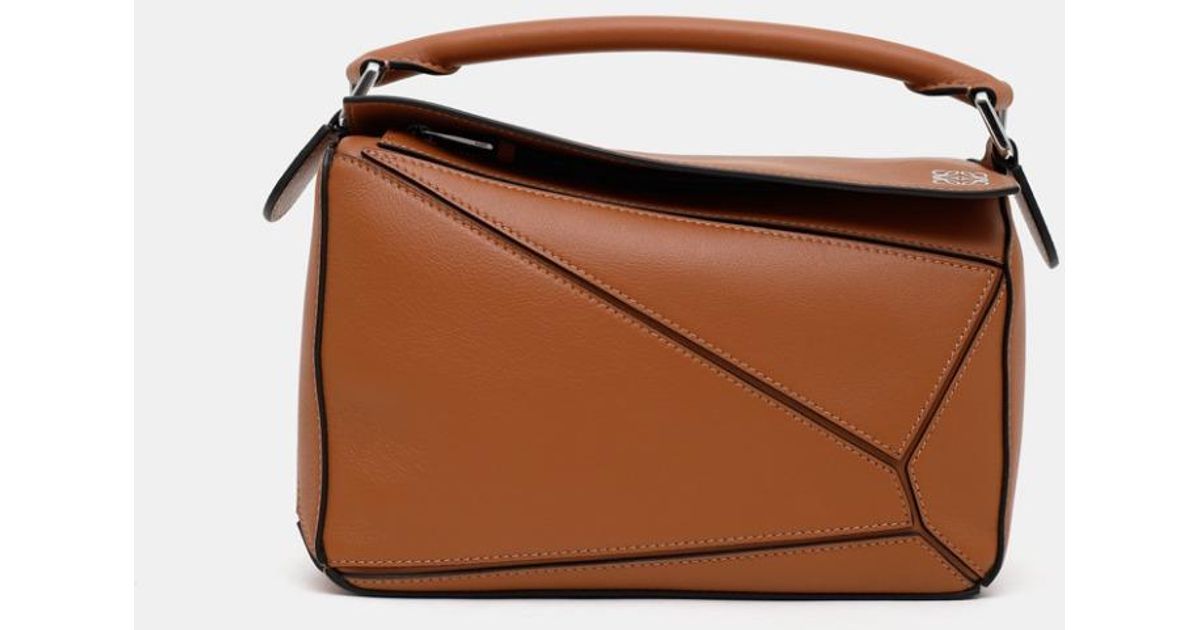 Loewe Leather Small Puzzle Bag In Classic Calfskin in Camel (Brown) Lyst