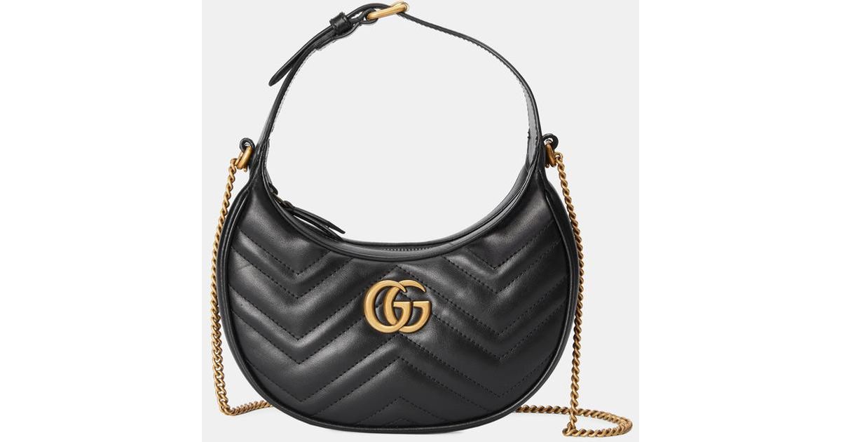 gucci marmont half moon mini bag