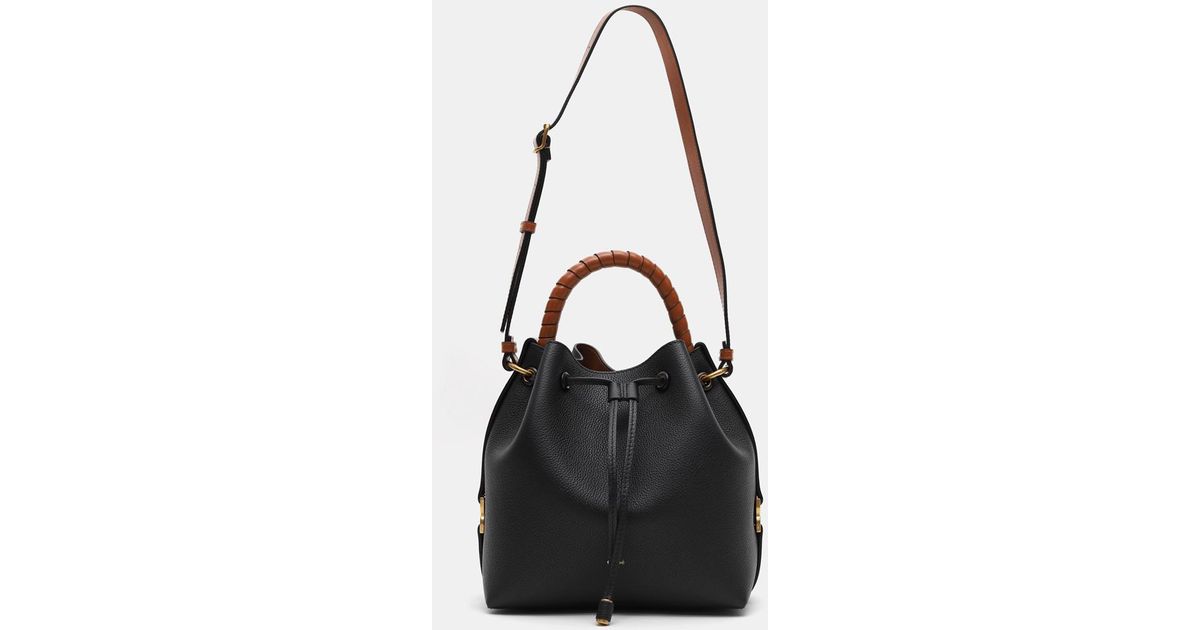 Chloé Marcie Bucket Bag in Black | Lyst
