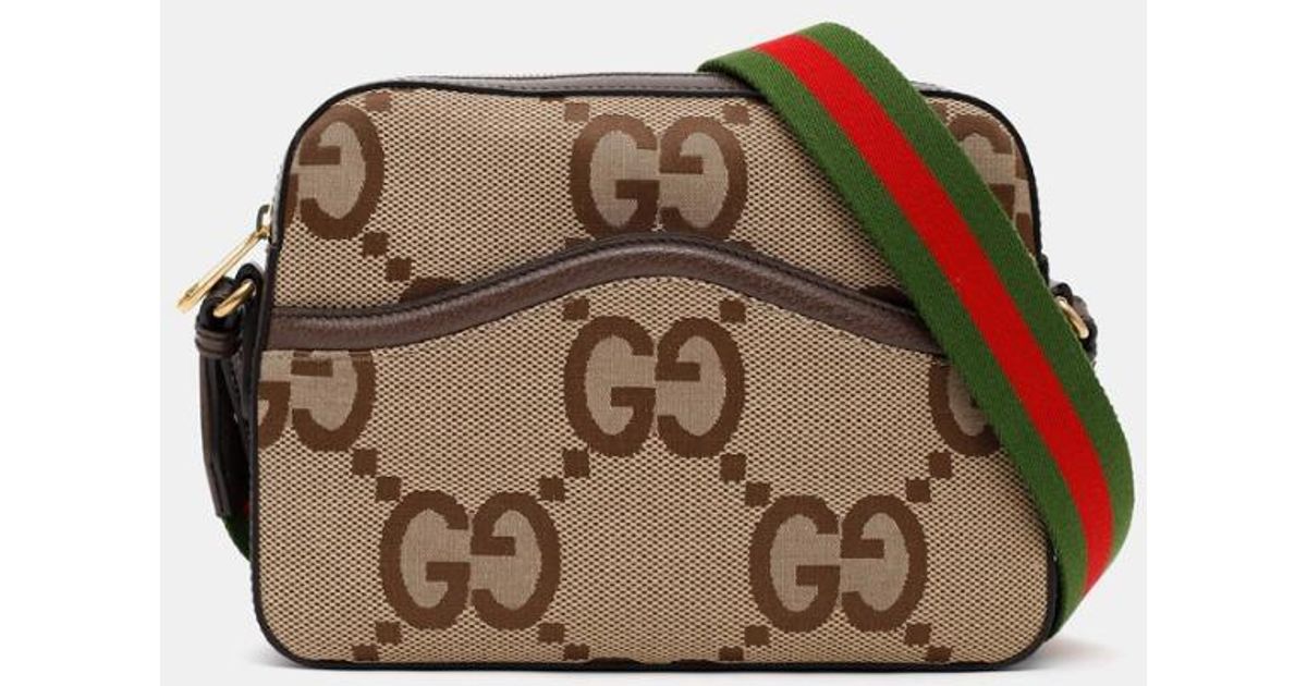 Gucci Messenger Bag With Jumbo GG in Brown Lyst