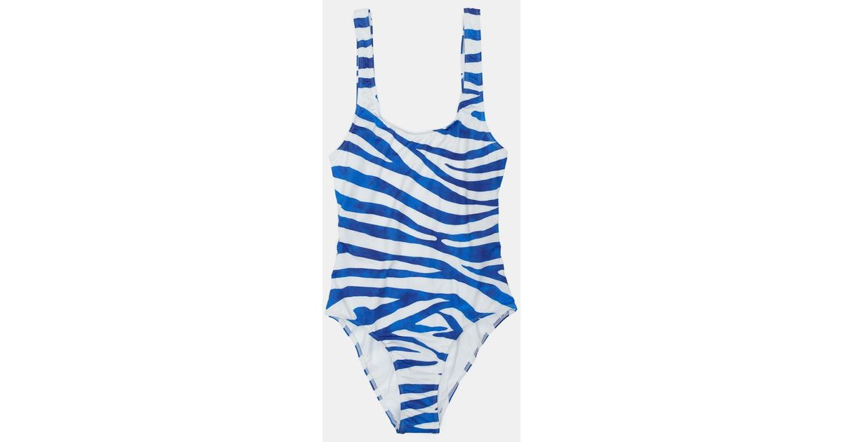 Roseanna Pamela Zebra One-piece Swimsuit in Blue | Lyst