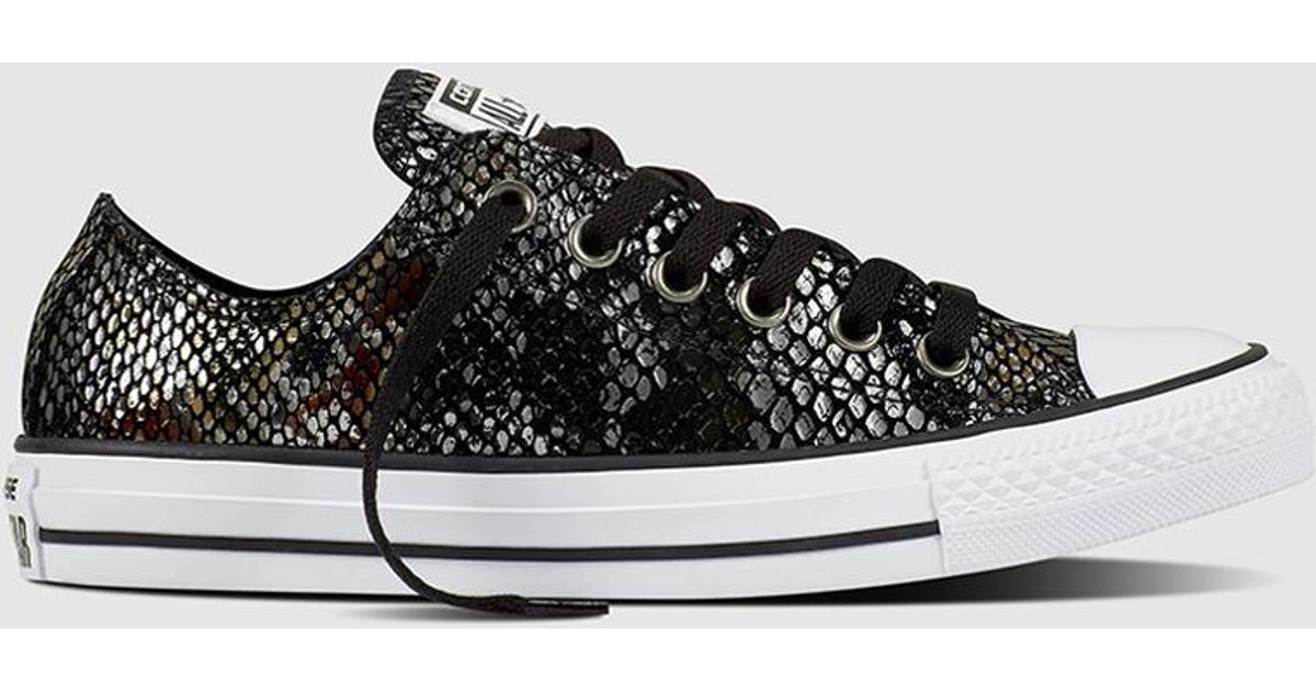 converse snake leather