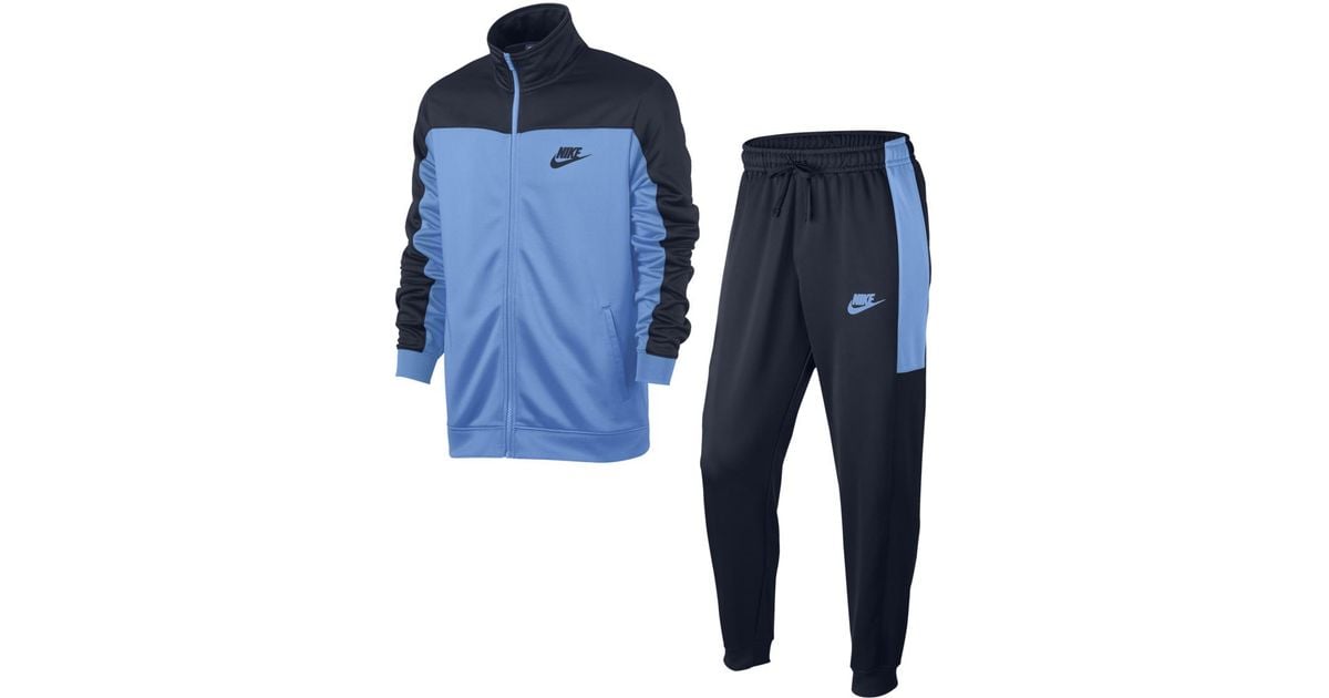 blue nike tracksuit