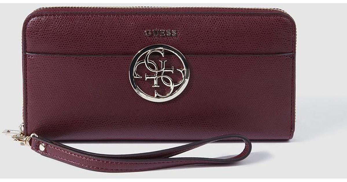 guess burgundy purse