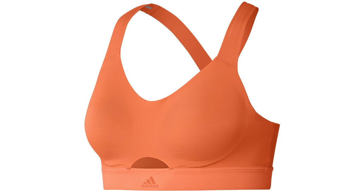 adidas orange sports bra