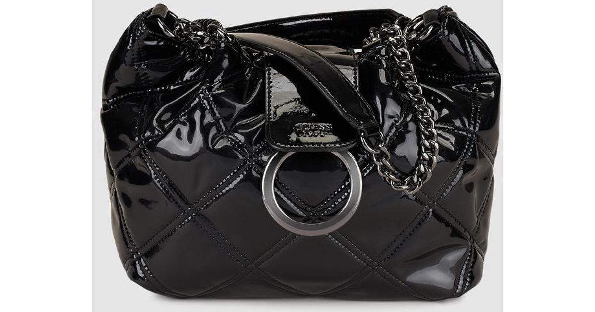guess patent leather handbags