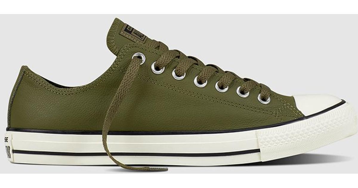green leather converse