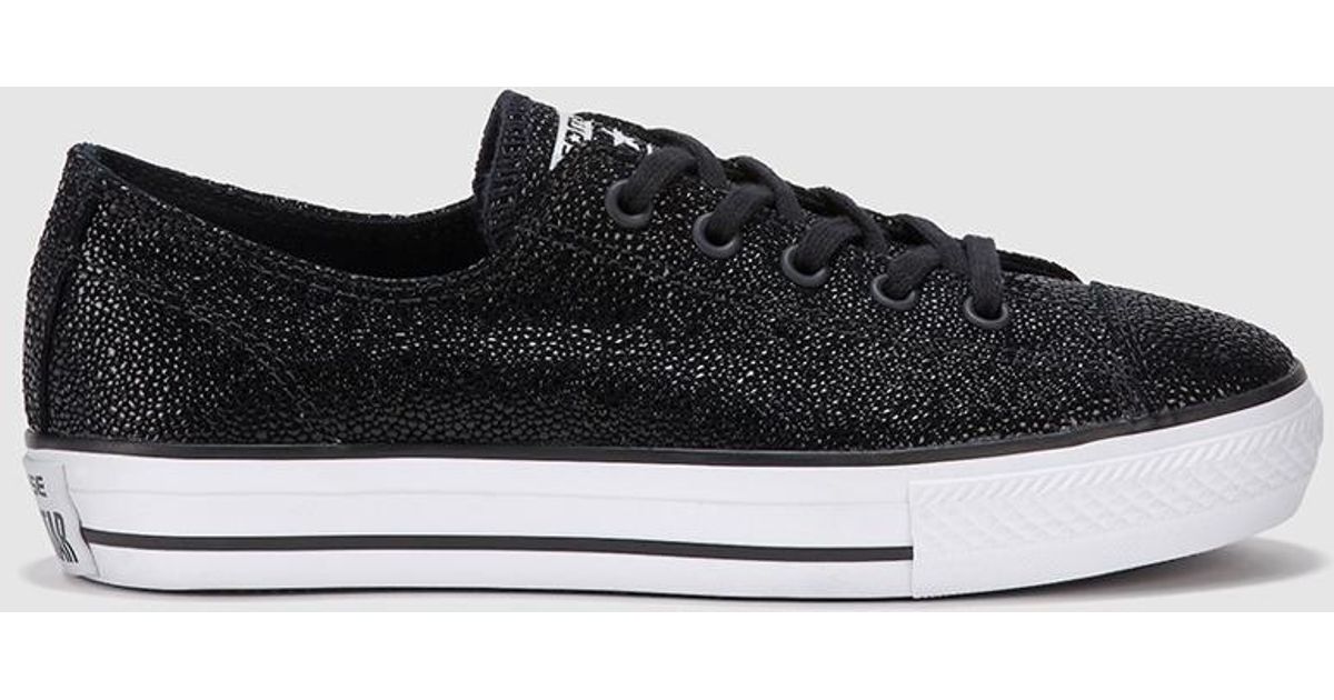 converse black shiny