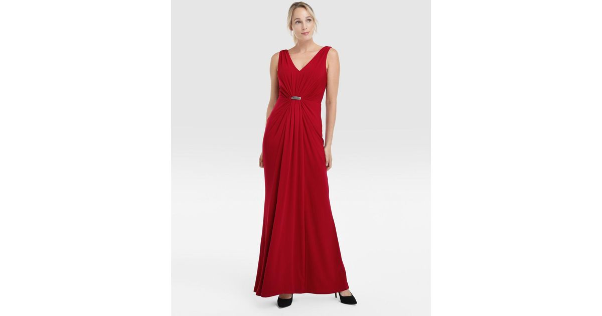 ralph lauren red evening dress