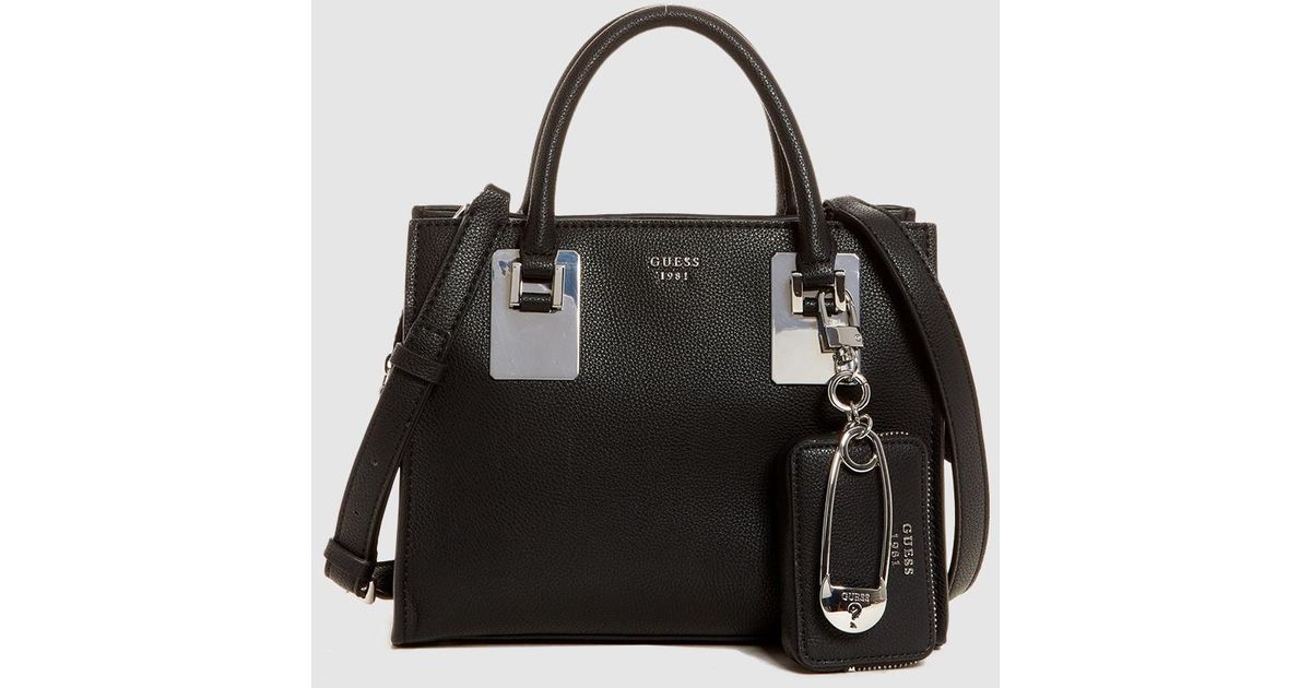 Guess Small Black Handbag With Long Detachable Strap - Lyst