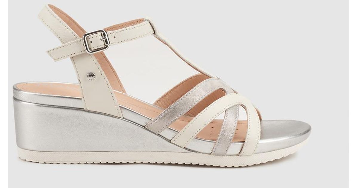 geox silver sandals