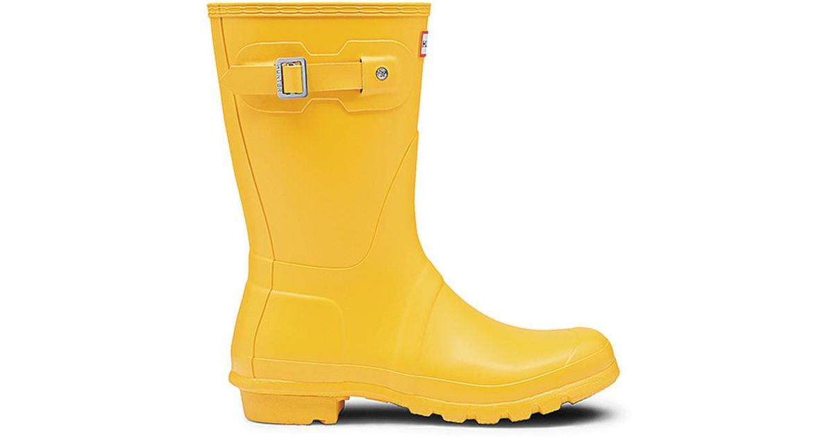 hunter yellow wellies