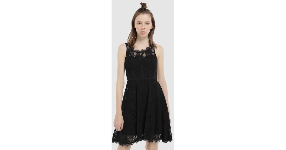 guess black lace dress